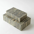 GLOBAL VIEWS GREY/IVORY BONE BOX - Decorative Accents