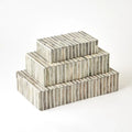 GLOBAL VIEWS GREY/IVORY BONE BOX - Decorative Accents