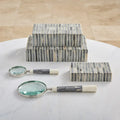GLOBAL VIEWS GREY/IVORY BONE BOX - Decorative Accents
