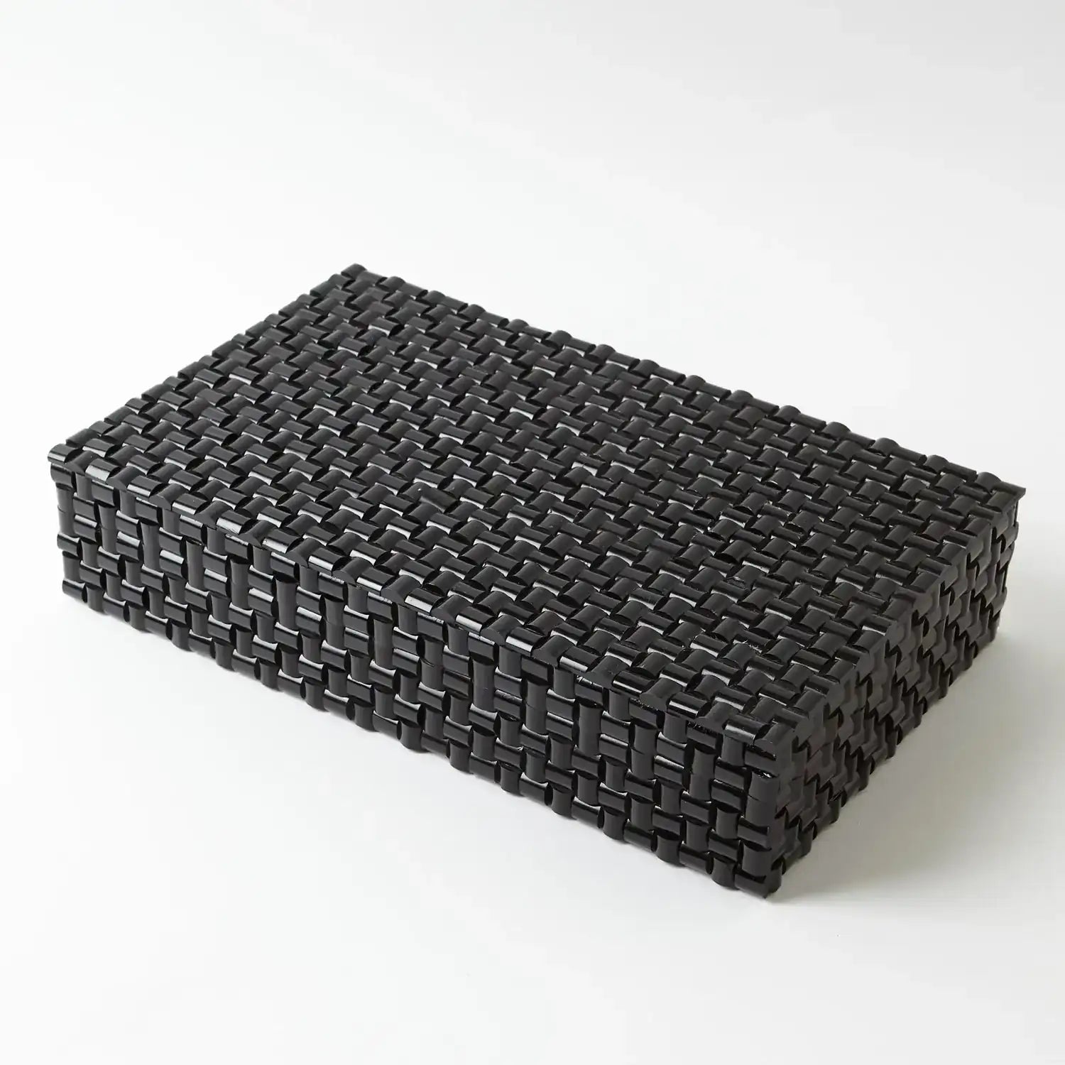 GLOBAL VIEWS HORN BOX WOVEN BLACK - Decorative Accents