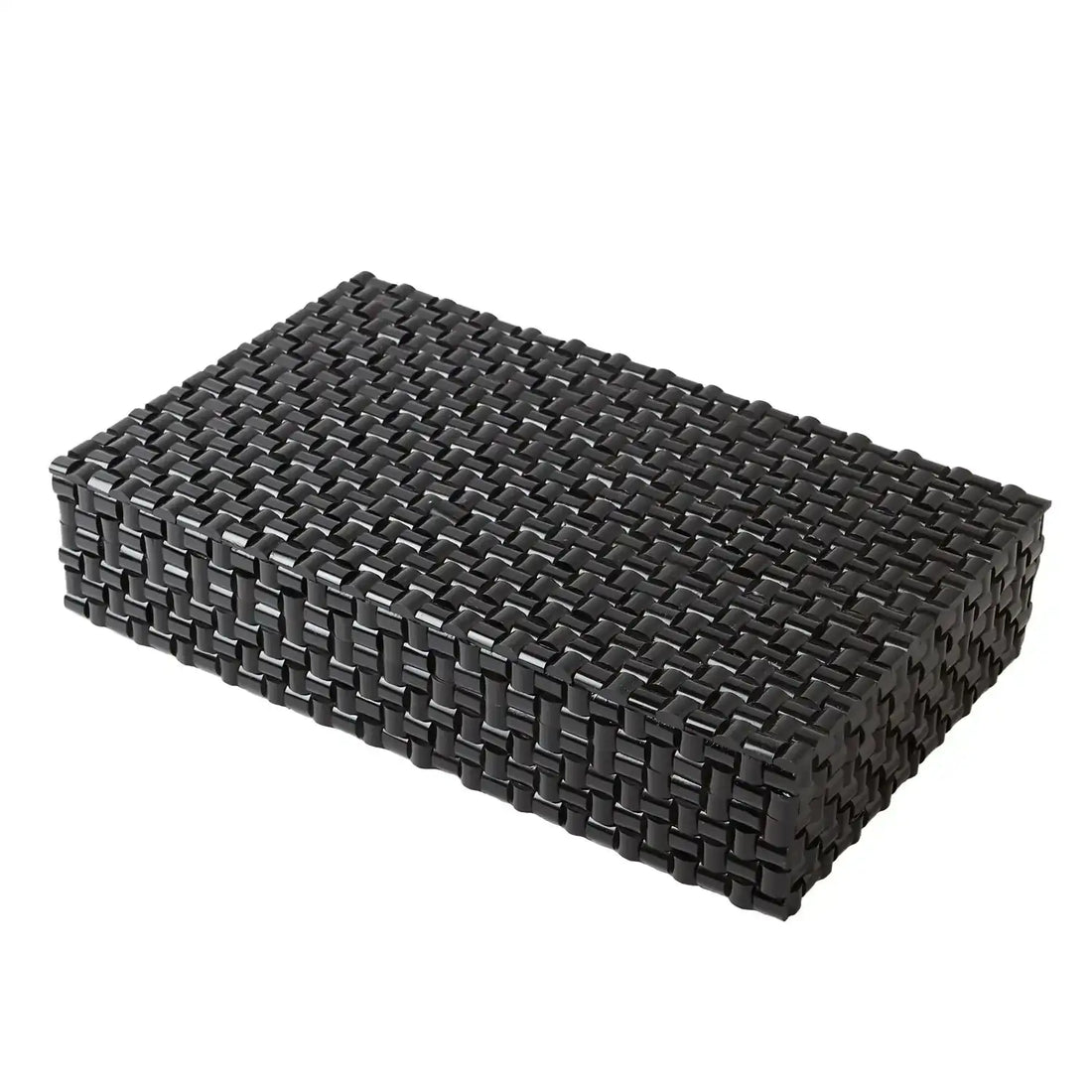 GLOBAL VIEWS HORN BOX WOVEN BLACK - Decorative Accents
