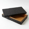 GLOBAL VIEWS HORN BOX WOVEN BLACK - Decorative Accents