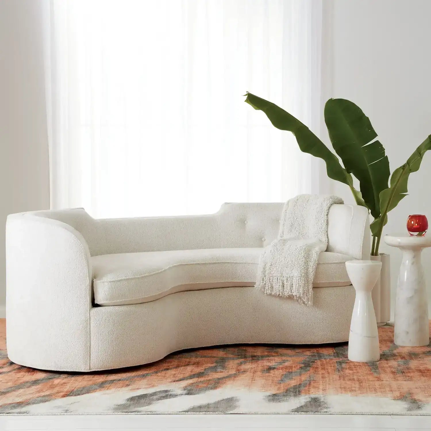 GLOBAL VIEWS MARBLE TOWER TABLE - Side