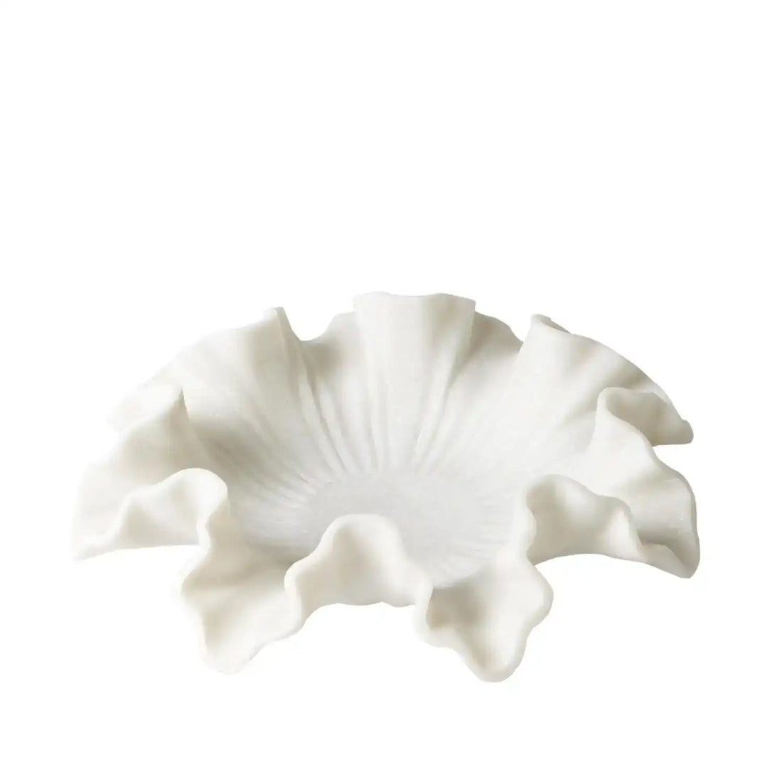 GLOBAL VIEWS MARBLE RUFFLE BOWL - Decorative Accents