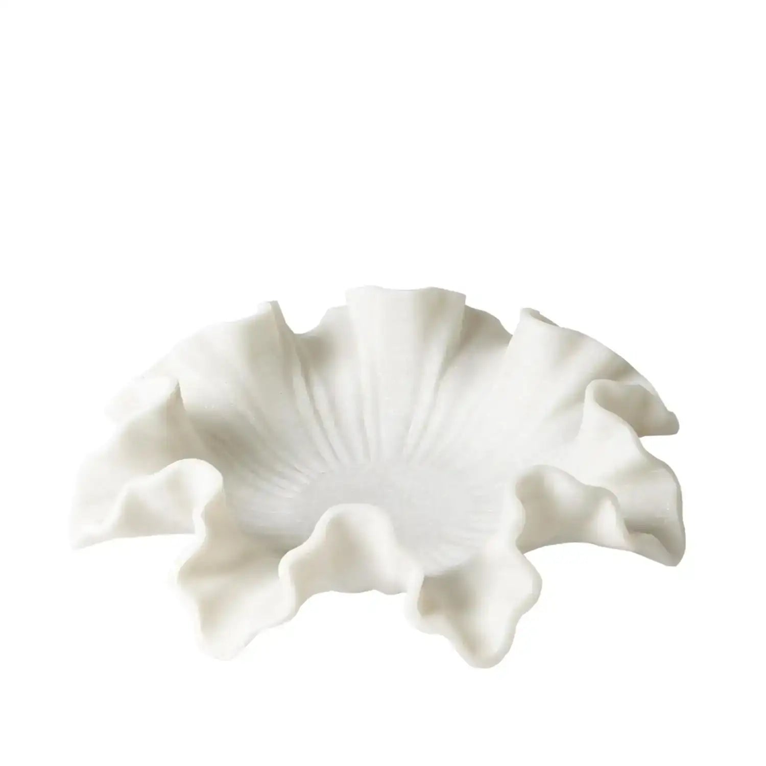 GLOBAL VIEWS MARBLE RUFFLE BOWL - Decorative Accents