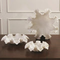GLOBAL VIEWS MARBLE RUFFLE BOWL - Decorative Accents