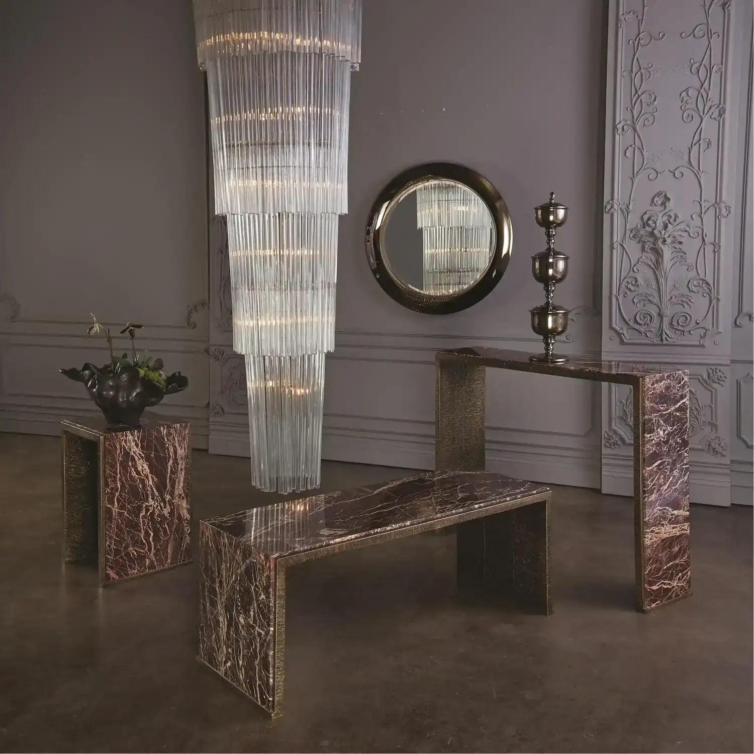 GLOBAL VIEWS, RAIN CHANDELIER, CHANDELIER LIGHT