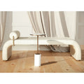 GLOBAL VIEWS SHORT CORED MARBLE TABLE - Side