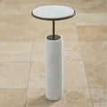 GLOBAL VIEWS SHORT CORED MARBLE TABLE - Side
