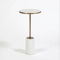 GLOBAL VIEWS SHORT CORED MARBLE TABLE - Side