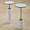 GLOBAL VIEWS SHORT CORED MARBLE TABLE - Side