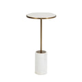 GLOBAL VIEWS SHORT CORED MARBLE TABLE - Side