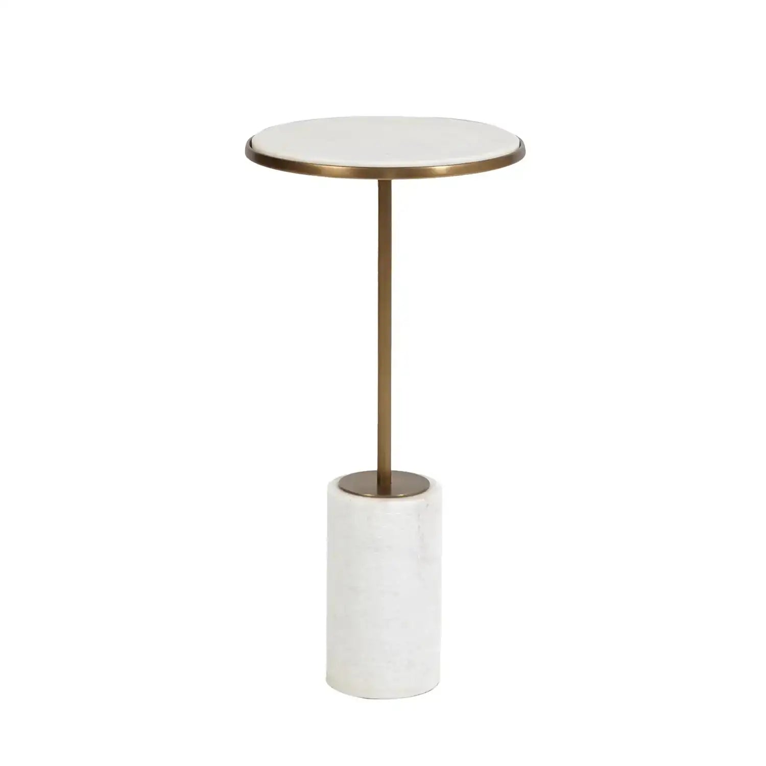 GLOBAL VIEWS SHORT CORED MARBLE TABLE - Side