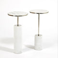 GLOBAL VIEWS SHORT CORED MARBLE TABLE - Side