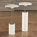 GLOBAL VIEWS SHORT CORED MARBLE TABLE - Side
