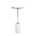 GLOBAL VIEWS SHORT CORED MARBLE TABLE - Side