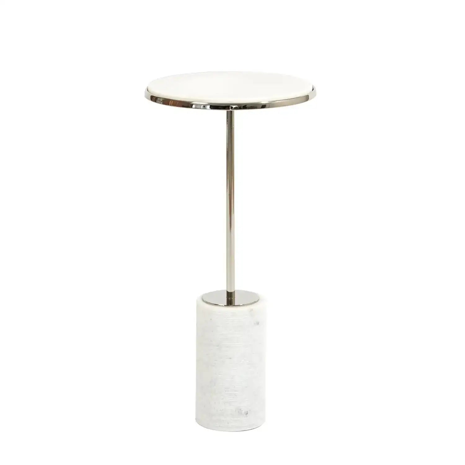 GLOBAL VIEWS SHORT CORED MARBLE TABLE - Side
