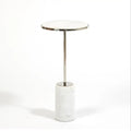 GLOBAL VIEWS SHORT CORED MARBLE TABLE - Side