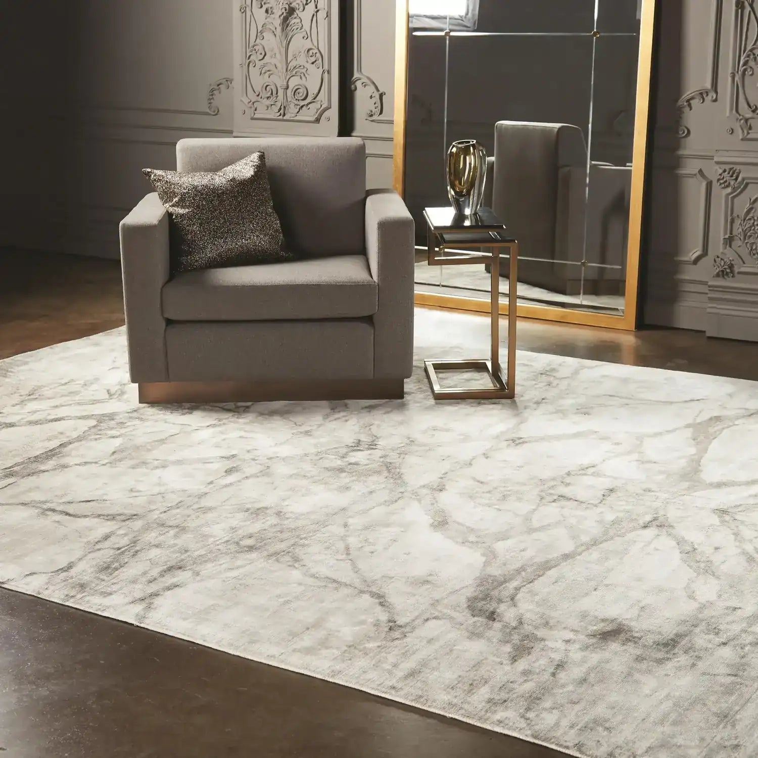GLOBAL VIEWS MIRROR MATCH MARBLE RUG - Rugs