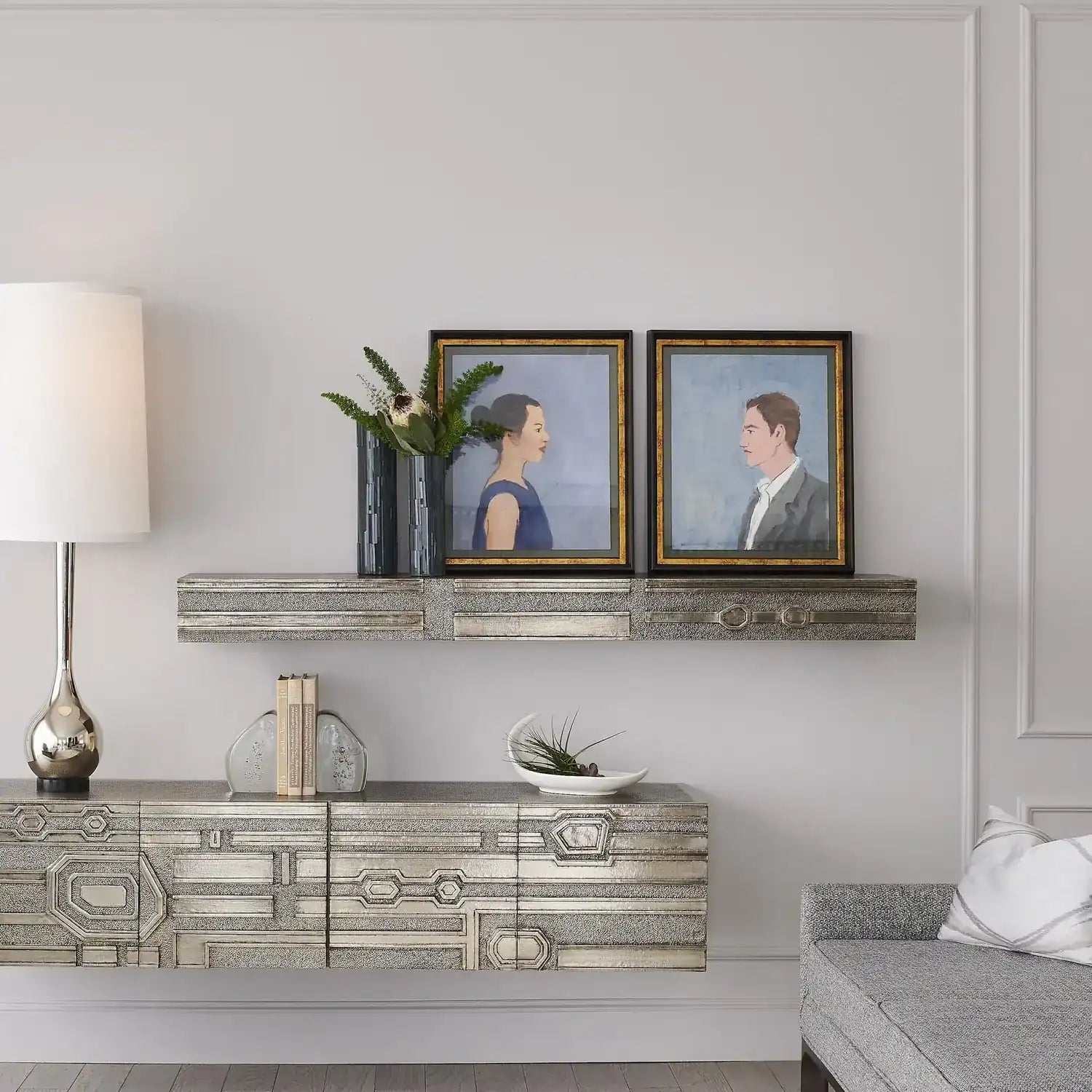 GLOBAL VIEWS ABSTRACT BLOCK FLOATING SHELF - Decorative Accents