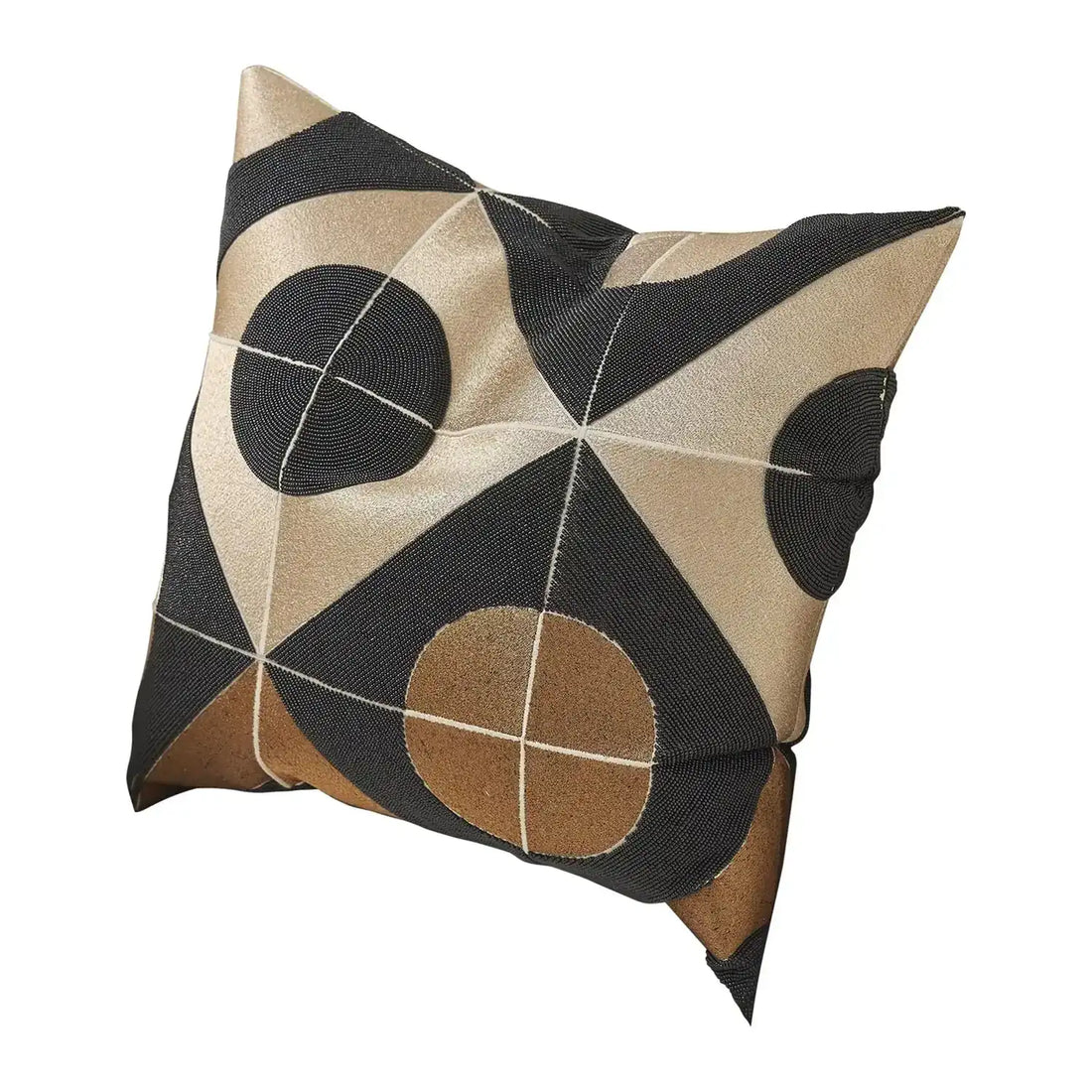 GLOBAL VIEWS CIRCLE MARQUETRY PILLOW - Decorative Accents