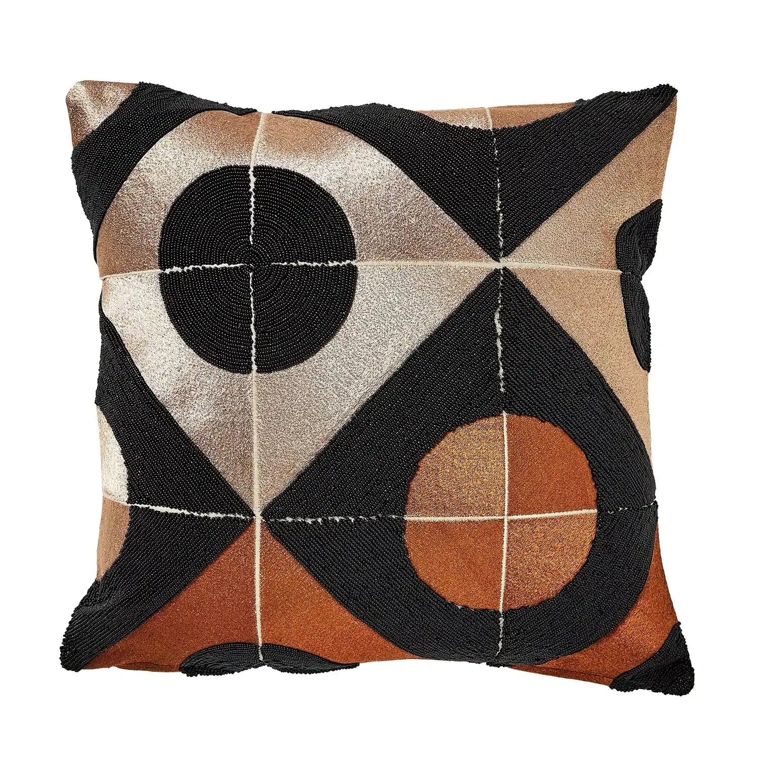 GLOBAL VIEWS CIRCLE MARQUETRY PILLOW - Decorative Accents