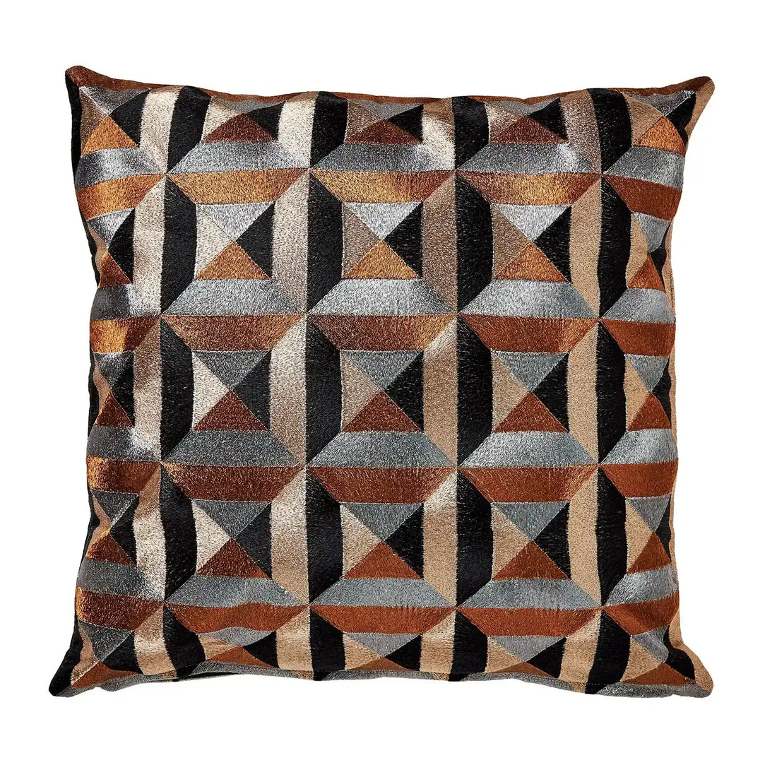 GLOBAL VIEWS TRIANGLE MARQUETRY PILLOW - Decorative Accents