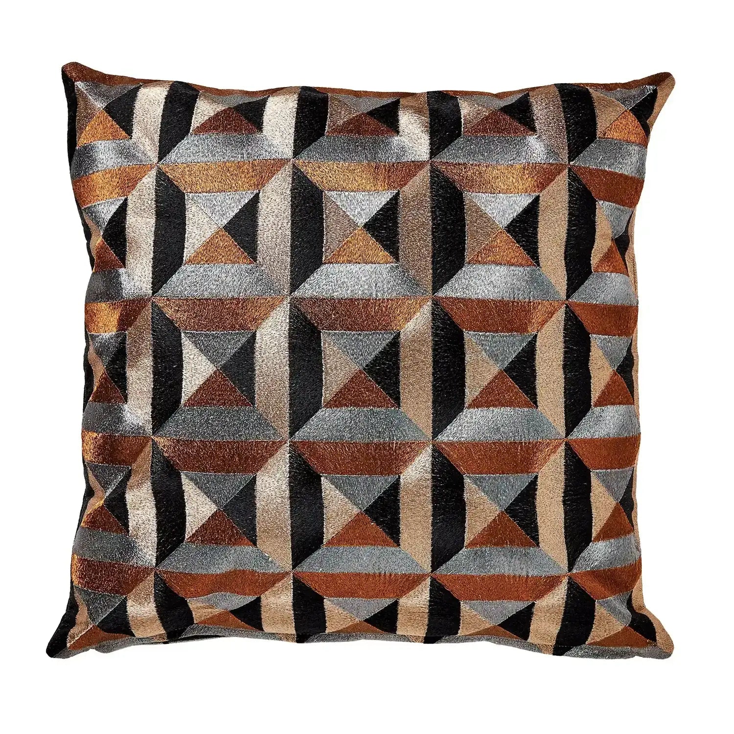 GLOBAL VIEWS TRIANGLE MARQUETRY PILLOW - Decorative Accents