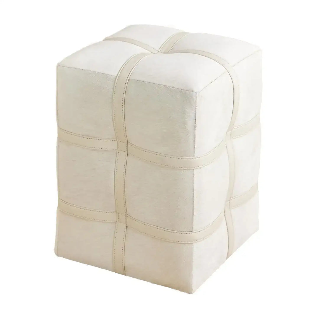 GLOBAL VIEWS BELTED POOF - Bar Stools