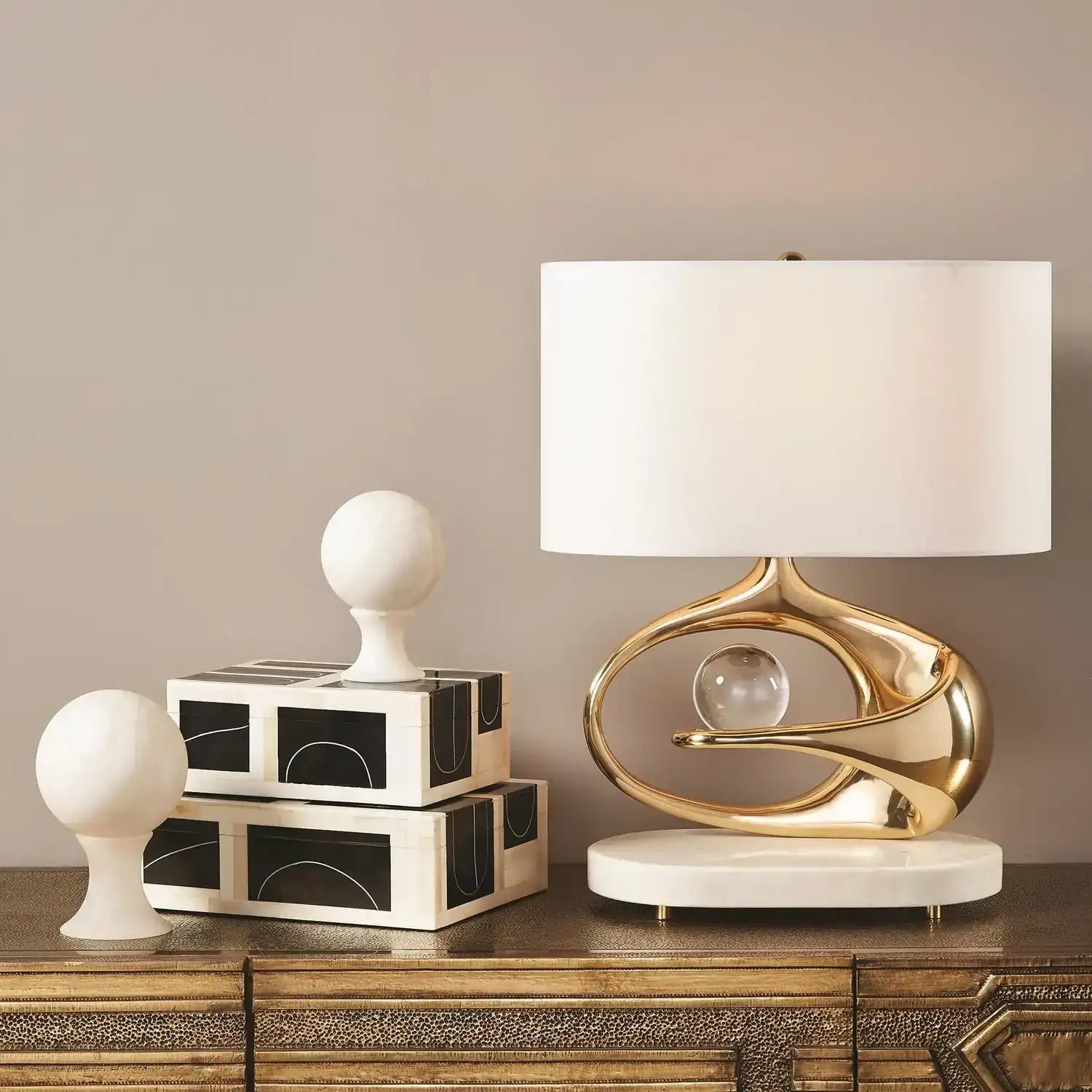 GLOBAL VIEWS BRASS LOOP BOX - Decorative Accents