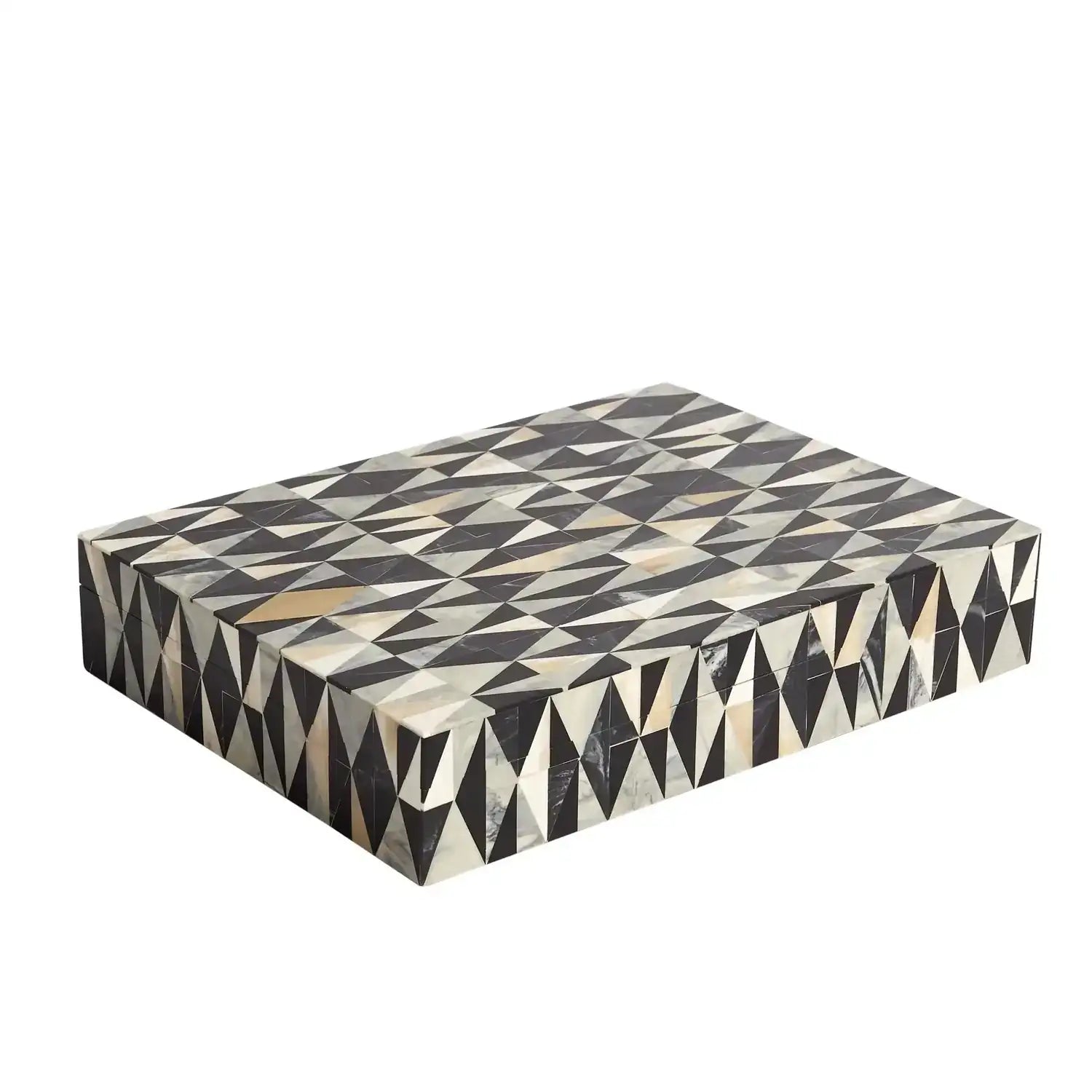 GLOBAL VIEWS BRASS DIAMOND BOX - Decorative Accents