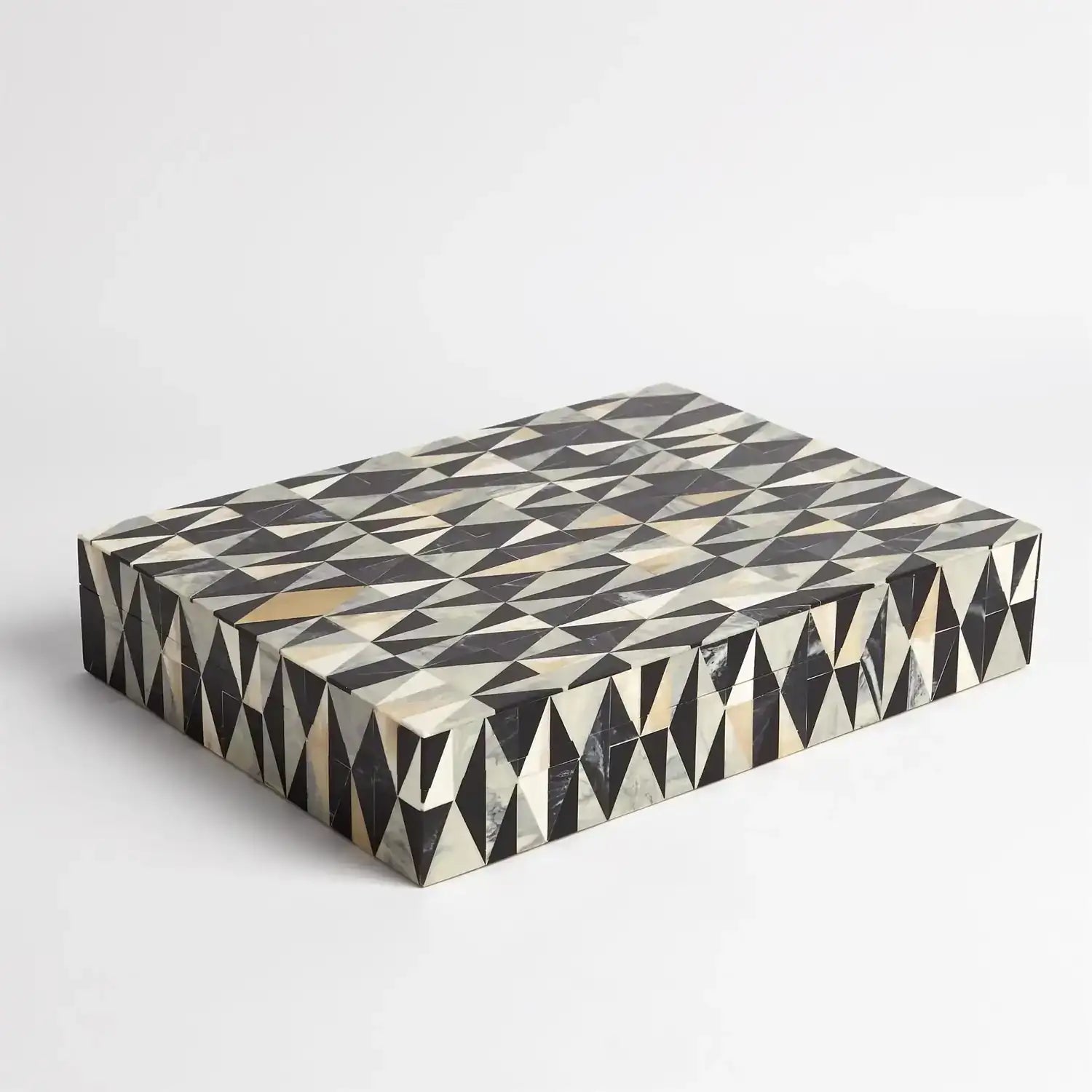 GLOBAL VIEWS BRASS DIAMOND BOX - Decorative Accents