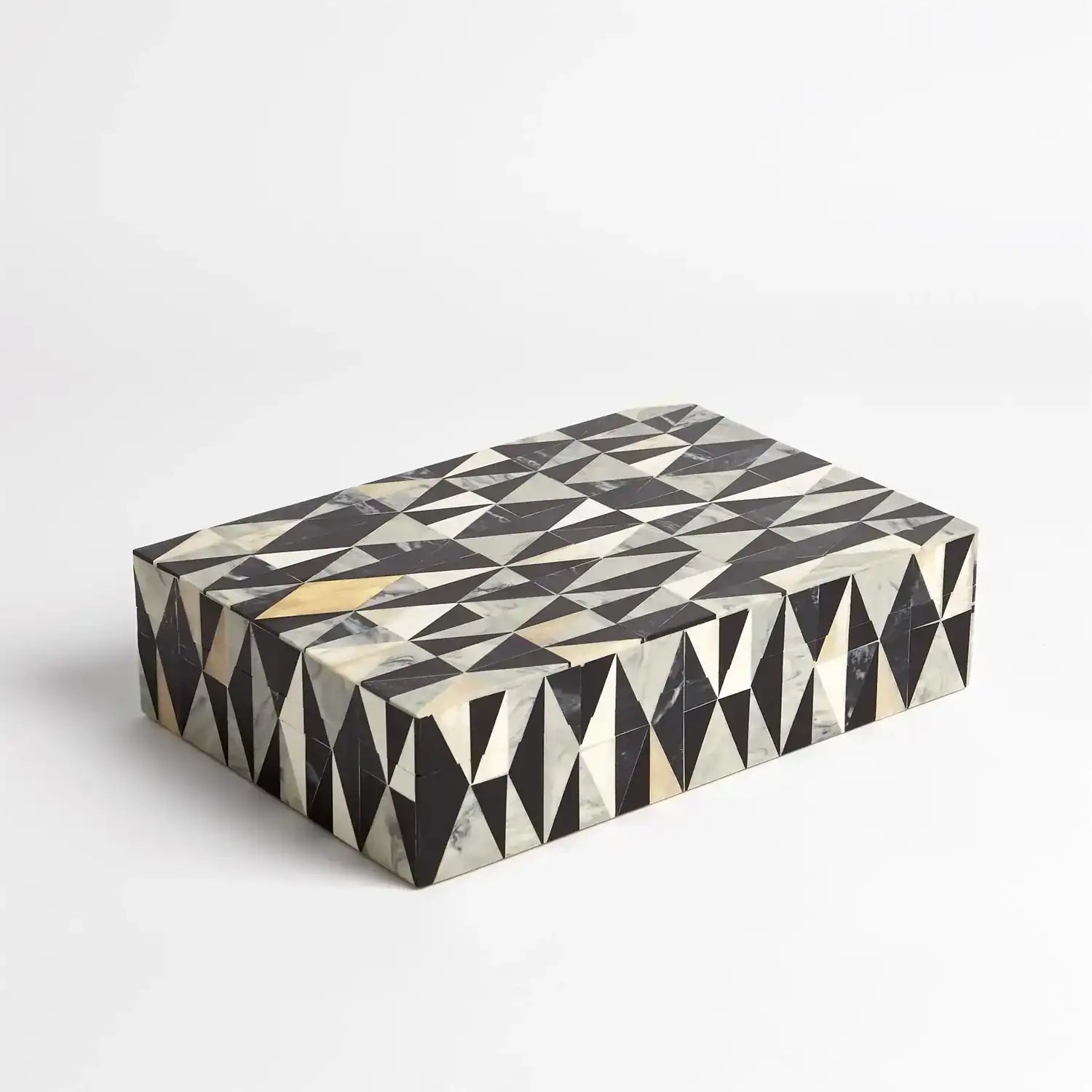 GLOBAL VIEWS BRASS DIAMOND BOX - Decorative Accents