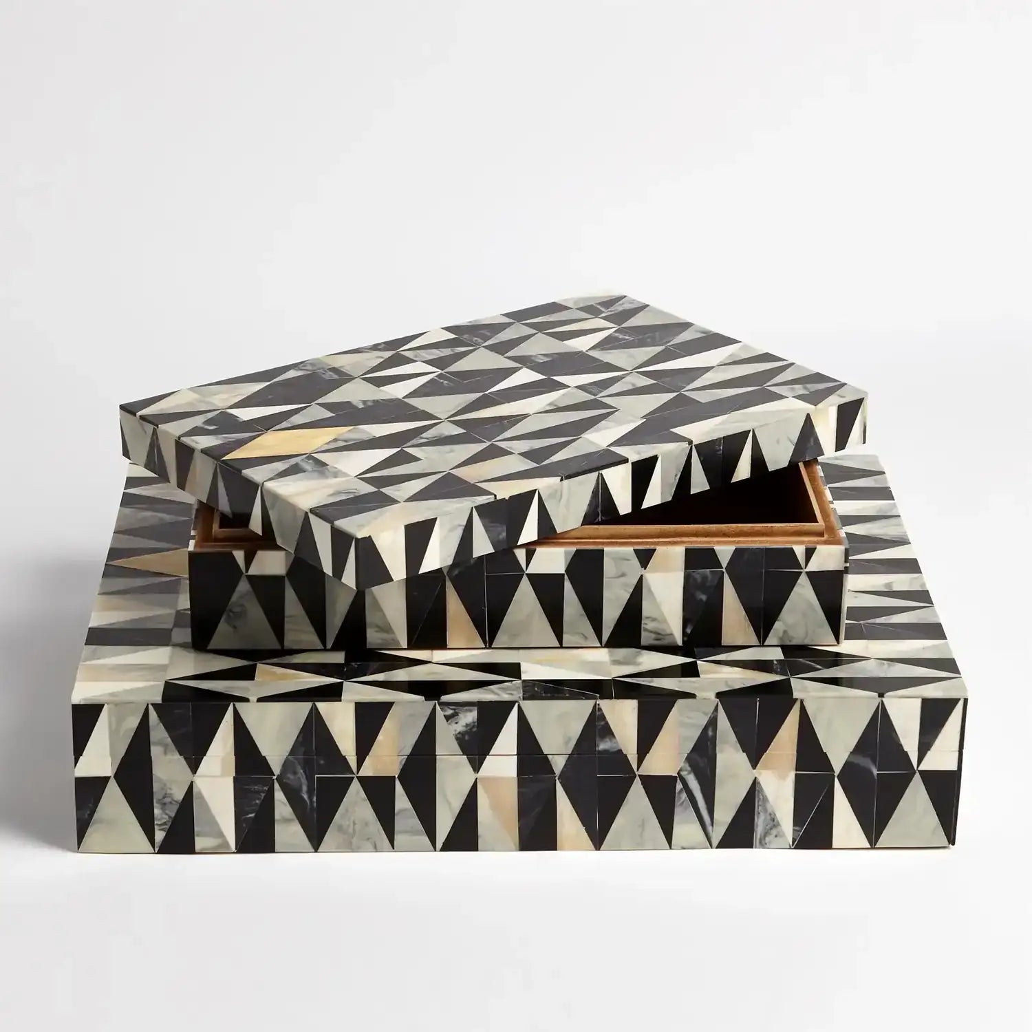 GLOBAL VIEWS BRASS DIAMOND BOX - Decorative Accents