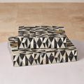 GLOBAL VIEWS BRASS DIAMOND BOX - Decorative Accents