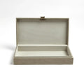 GLOBAL VIEWS MARBLED LEATHER D RING BOX - Decorative Accents