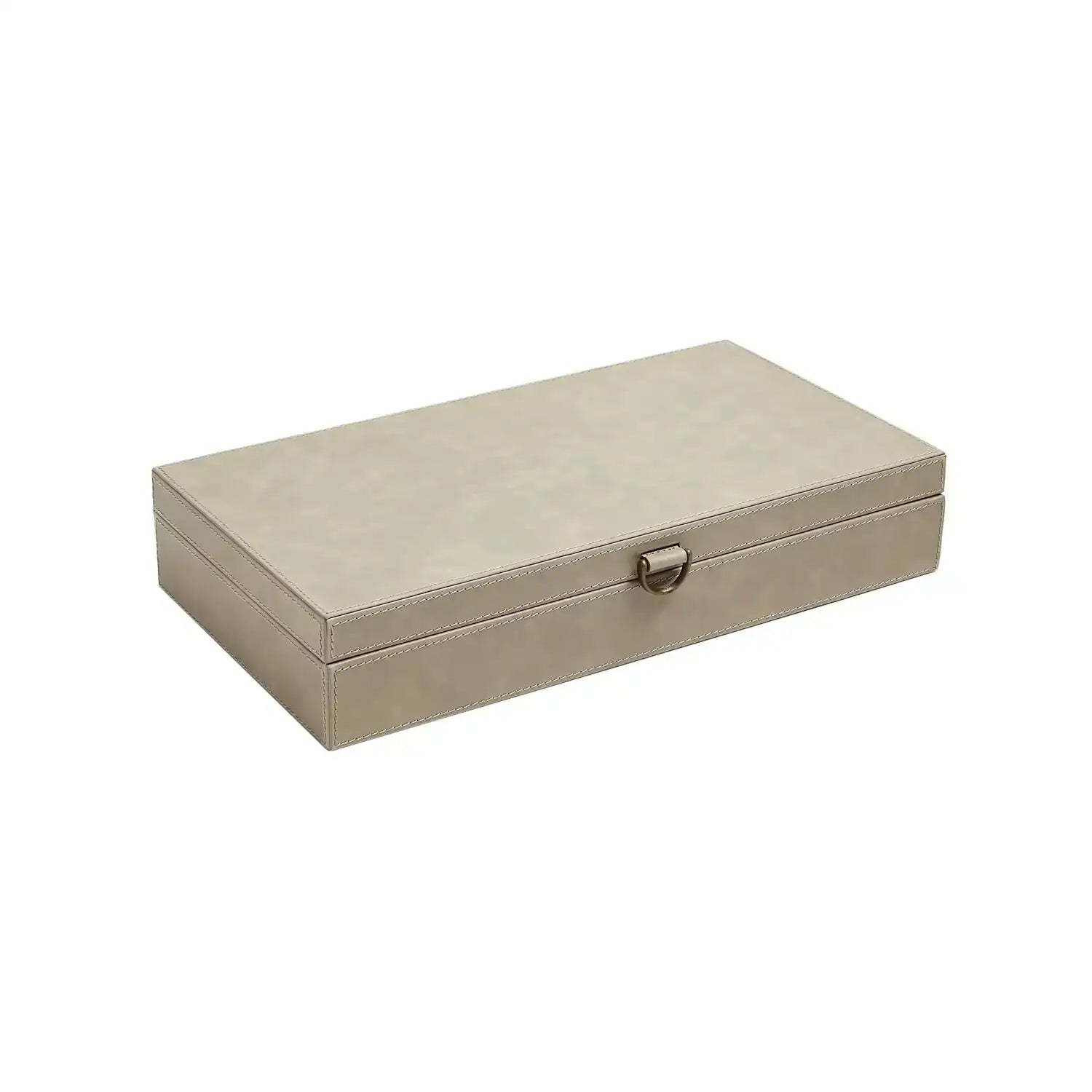 GLOBAL VIEWS MARBLED LEATHER D RING BOX - Decorative Accents