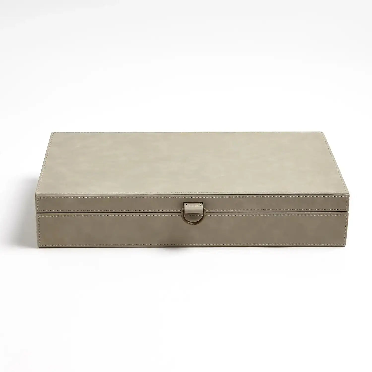 GLOBAL VIEWS MARBLED LEATHER D RING BOX - Decorative Accents