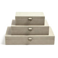GLOBAL VIEWS MARBLED LEATHER D RING BOX - Decorative Accents