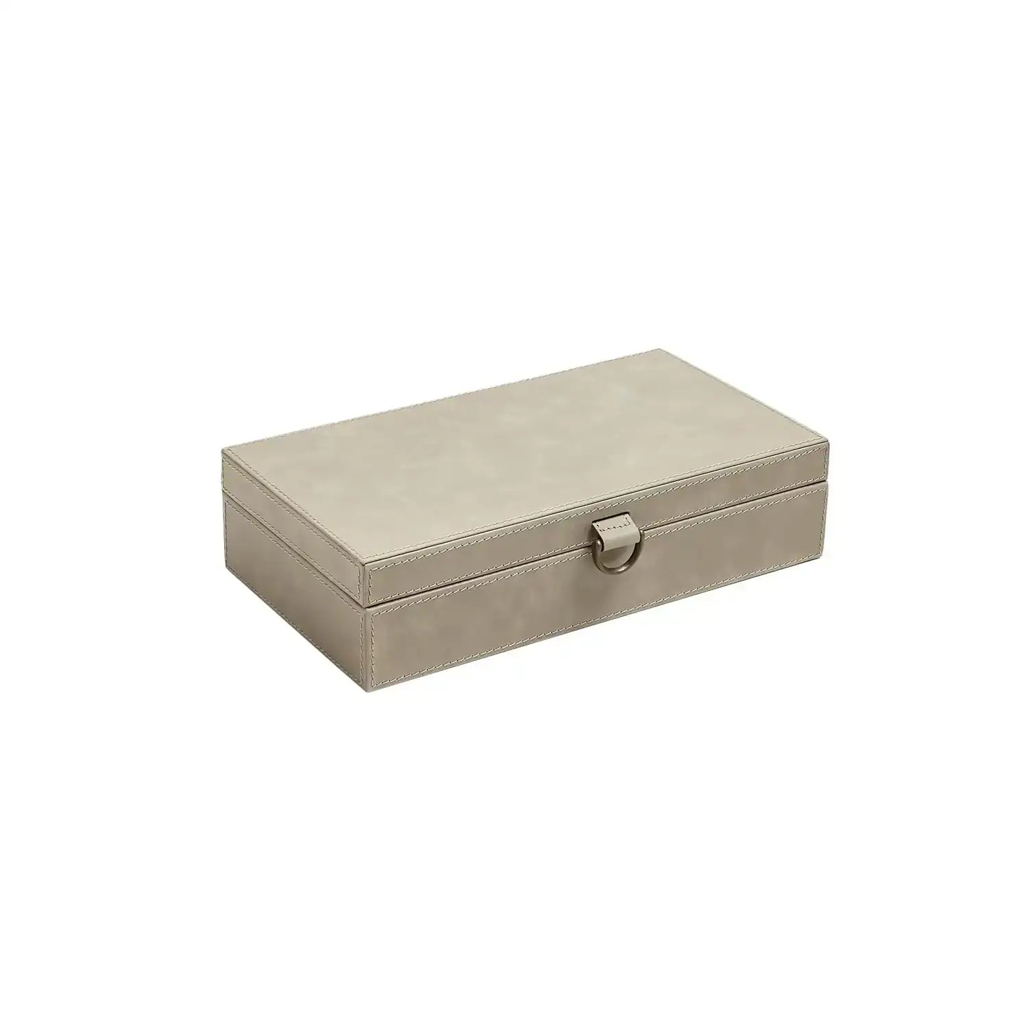 GLOBAL VIEWS MARBLED LEATHER D RING BOX - Decorative Accents