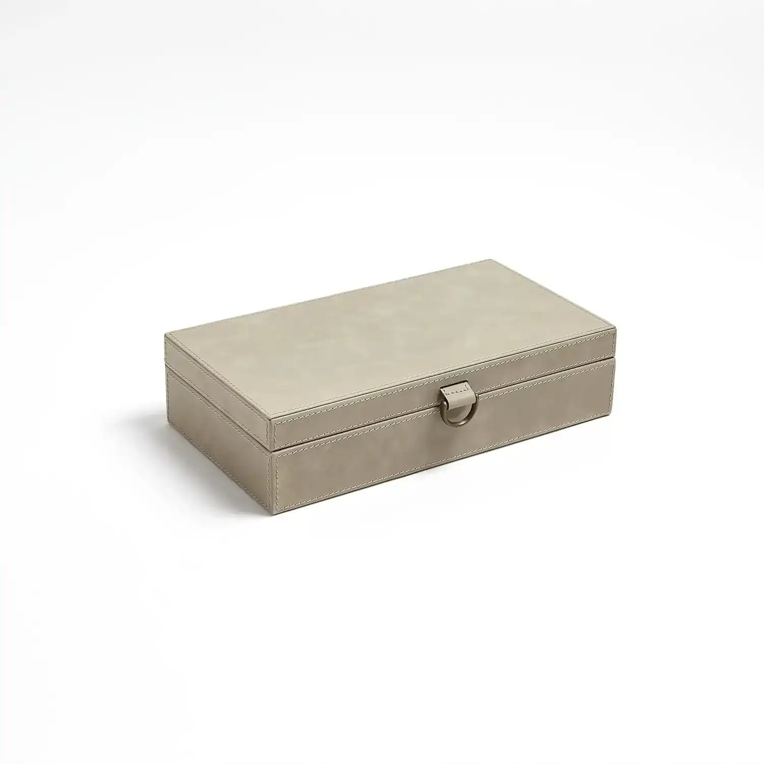 GLOBAL VIEWS MARBLED LEATHER D RING BOX - Decorative Accents