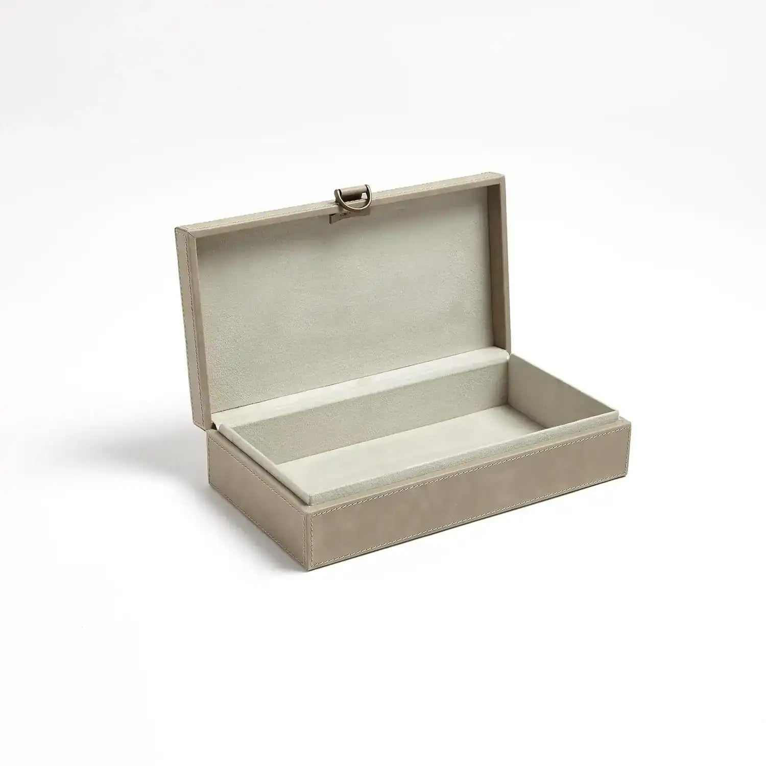 GLOBAL VIEWS MARBLED LEATHER D RING BOX - Decorative Accents