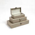 GLOBAL VIEWS MARBLED LEATHER D RING BOX - Decorative Accents