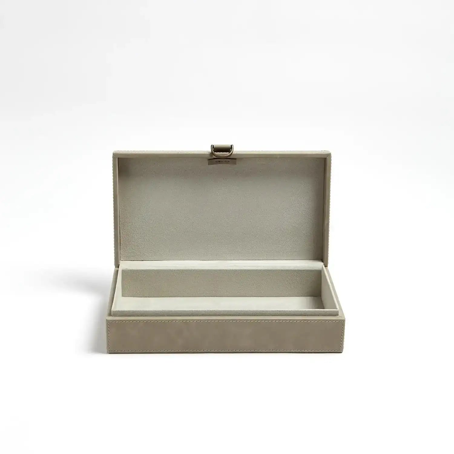 GLOBAL VIEWS MARBLED LEATHER D RING BOX - Decorative Accents