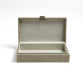 GLOBAL VIEWS MARBLED LEATHER D RING BOX - Decorative Accents