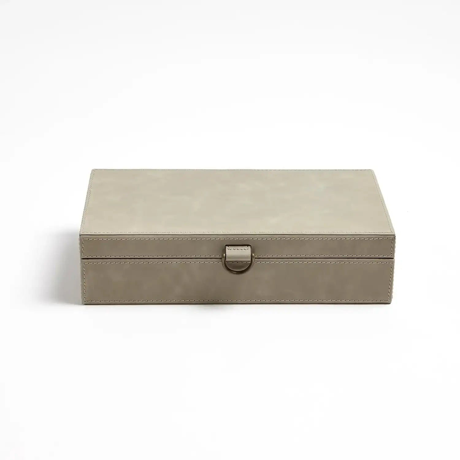 GLOBAL VIEWS MARBLED LEATHER D RING BOX - Decorative Accents