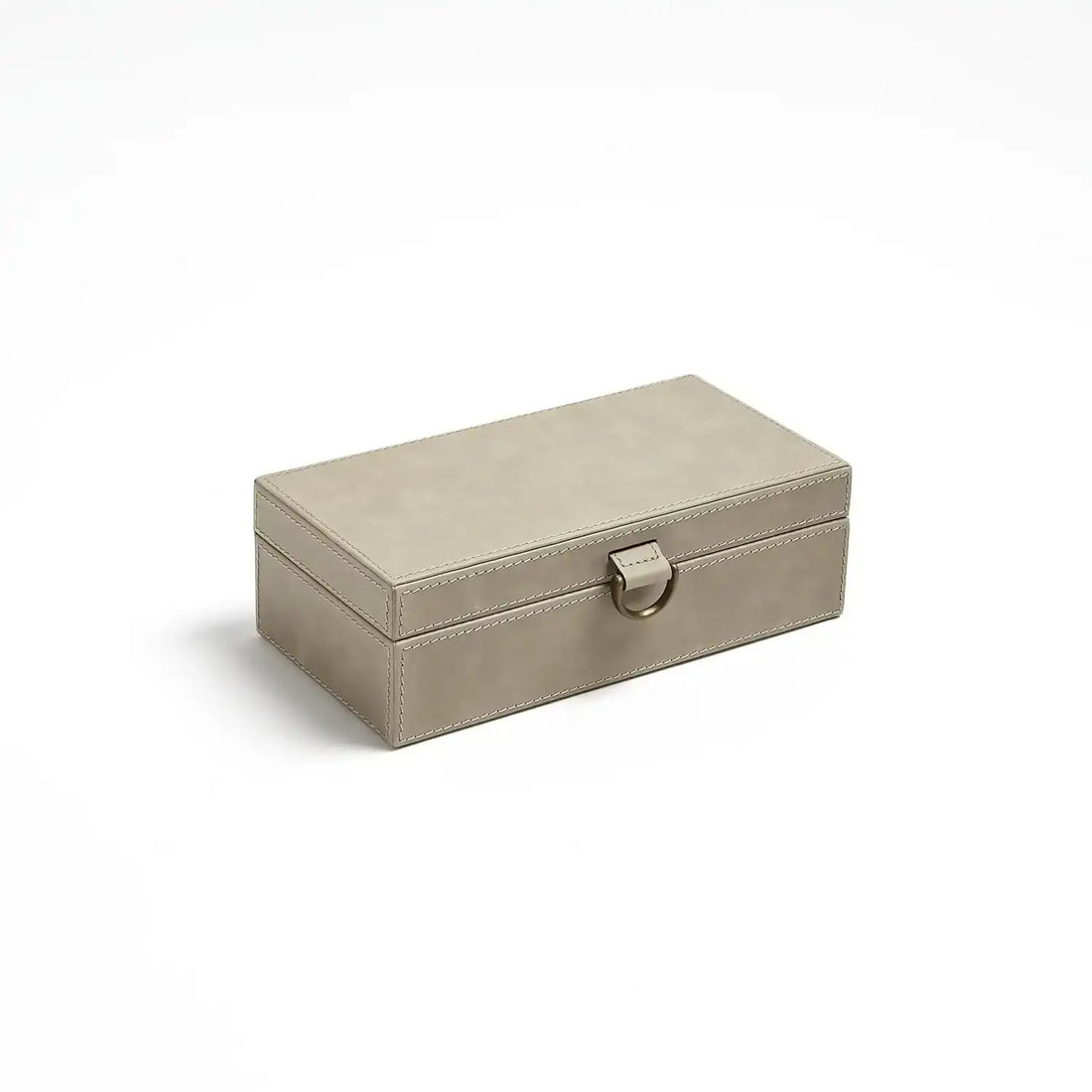 GLOBAL VIEWS MARBLED LEATHER D RING BOX - Decorative Accents