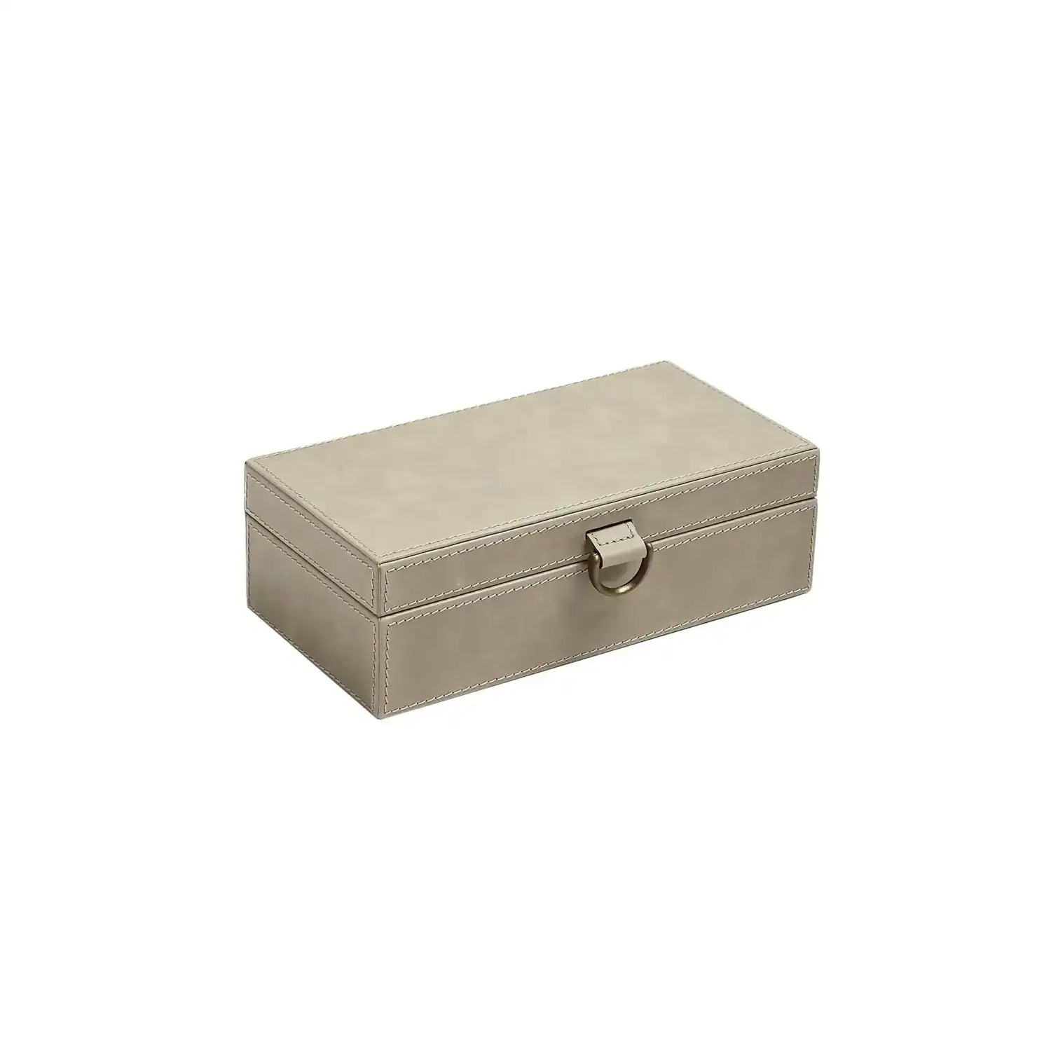 GLOBAL VIEWS MARBLED LEATHER D RING BOX - Decorative Accents
