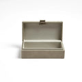 GLOBAL VIEWS MARBLED LEATHER D RING BOX - Decorative Accents