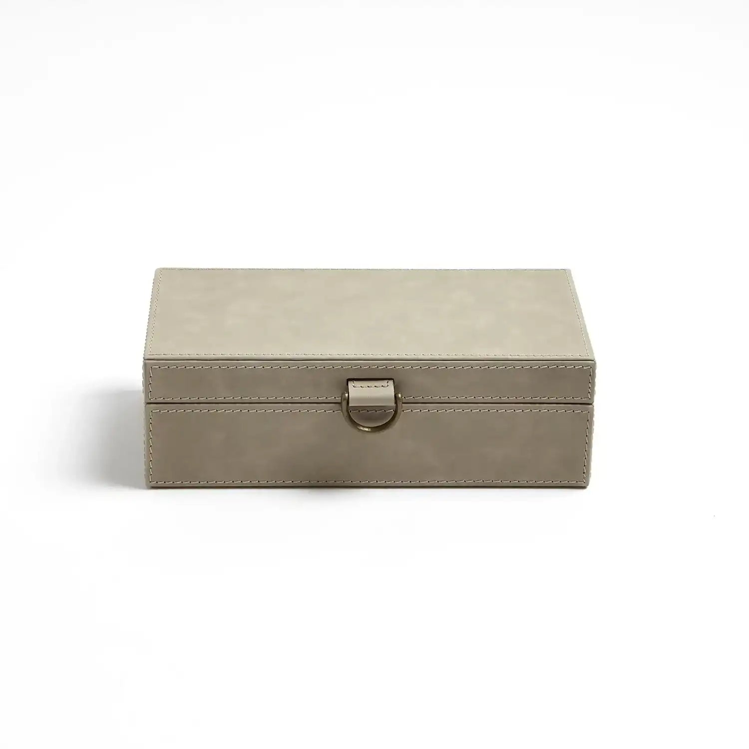 GLOBAL VIEWS MARBLED LEATHER D RING BOX - Decorative Accents